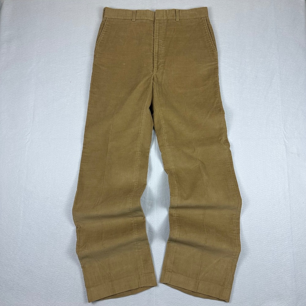 Vintage Haggar Tan Corduroy Pants Made in USA Straight Leg Size 31x32‎
